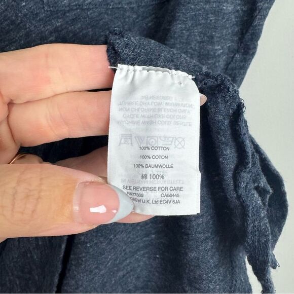 MADEWELL | Whisper Pocketed Heathered Navy Blue V-Neck Tee Women’s Size Large - Picture 7 of 10